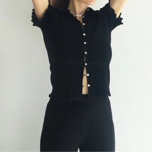 Soft Focus Rib Cardi Set